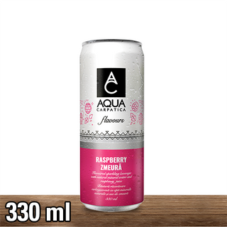 Aqua Carpatica apa minerala cu aroma de zmeura, doza, 330ml