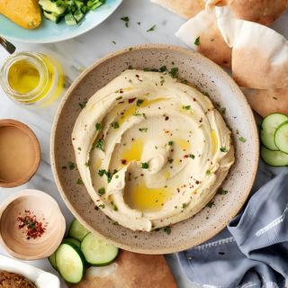 Houmous b tahina shawarma poulet