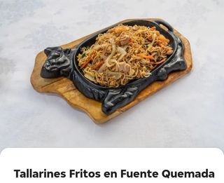 30.Tallarines chinos en fuente quemada