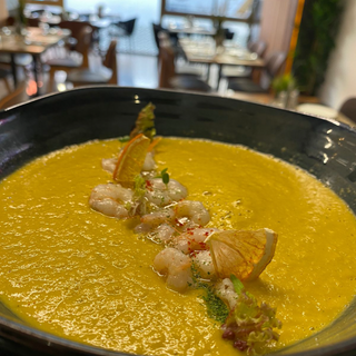 soupe Crème Légumes Aux Crevettes