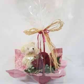 Cesta Oso Rosas