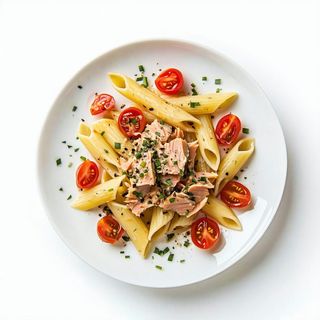Pasta con pomodorini e tonno