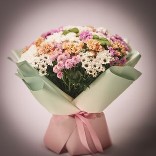 Букет QWER з мікс - хризантеми першого сорту