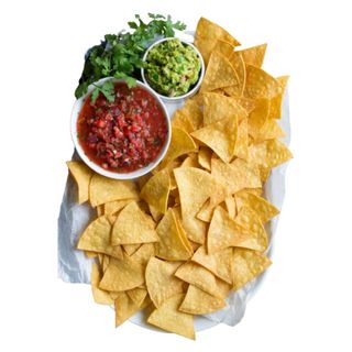 Guacamole, Salsa and Rainbow Chips