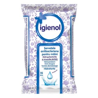 Servetele umede antibacteriene 15/set Igienol
