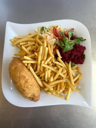 De'volaile z piczarkami i serem