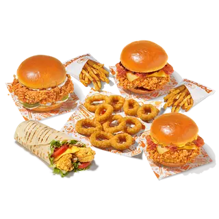 2 Burger a elegir + 2 Patatas + 10 Aros