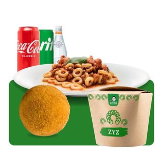 Zyz (350gr) + arancina al ragù + bibita