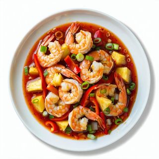 97 糖醋虾 gamberi in salsa agrodolce