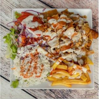 Menu 5. Plato Kebab. with Basmotti Rice