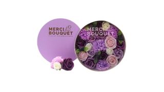 Okrągły Mydlany Flower Box - Lawenda