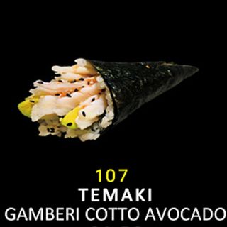 107 Temaki gamberi cotto avocado