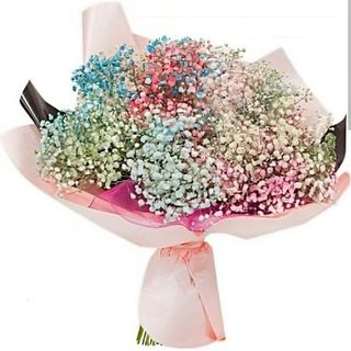 BUKIET "TĘCZOWA CHMURKA" Z KOLOROWEJ GIPSÓWKI