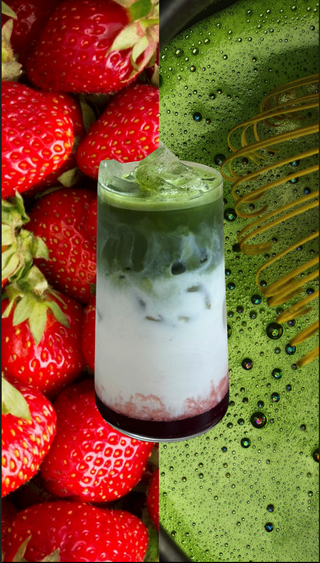 Iced matcha latte truskawkowa
