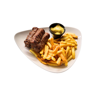 5 mititei + cartofi prăjiți