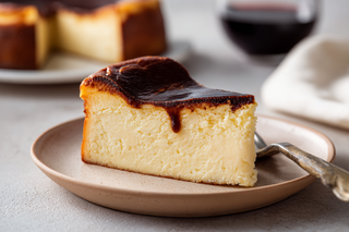 испанский классический чизкейк шоколадным соусом