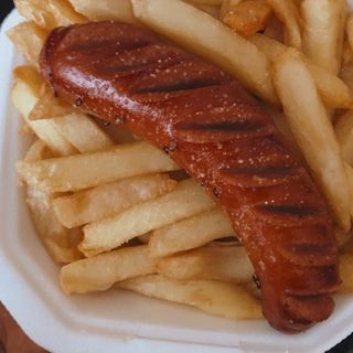 Chips and sausage