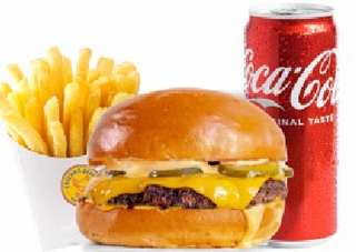 Cheese Burger Plus (200 gr Vaca y Buey)