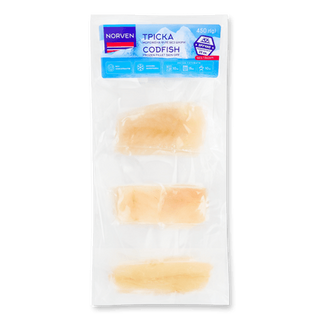 Тріска Norven, філе, порції без шкіри, свіжоморожена (450г)