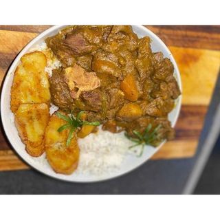 Half Chips + Half Pilau Goats meat
