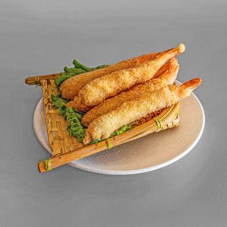215 - Tempura di gamberi gamberi fritti con salsa - 5 pezzi