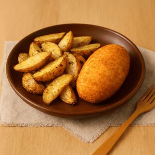 Картопля по-селянськи з котлетою по-київськи ( 310г)