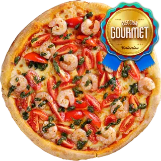 Pizza Gambas al pesto
