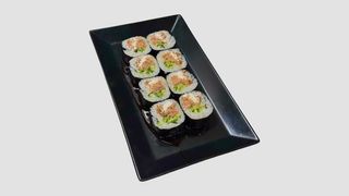 Terriyaki fried salmon roll