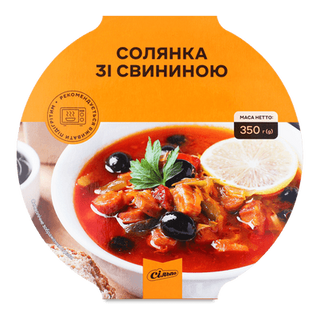 Солянка зі свининою в упаковці (350г)