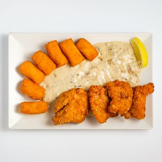 M8-Pileći medaljoni u umaku od 4 vrste sira, pohana palenta