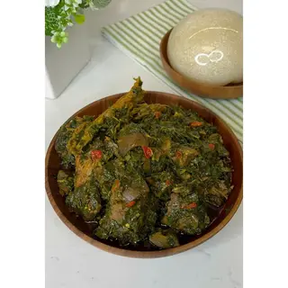 Edikaikong Soup and Pounded Yam