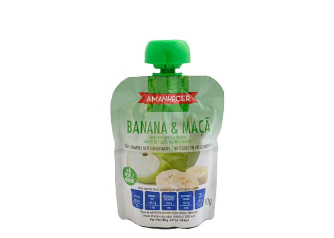Bolsa Fruta Amanhecer Banana/maçã 90g