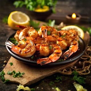 Plat Crevettes Sautées À L'ail