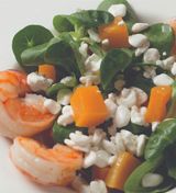 კრევეტის სალათი გოგრით