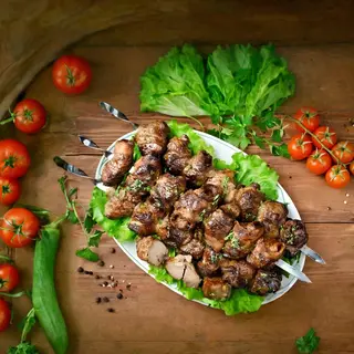 Шашлык из  печени