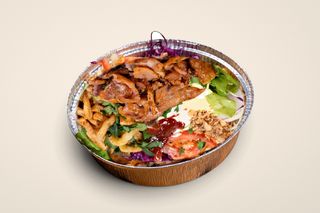 Shaorma de pui la farfurie