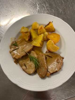Girello di vitello con patate