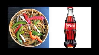 Veg Chow Mein + Coca-Cola Łagodny