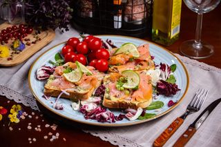 Bruschete cu somon fumé