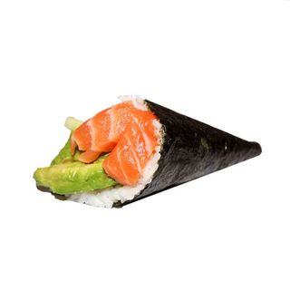 65A. Temaki Rosa Salmón Con Aguacate Y Pepino