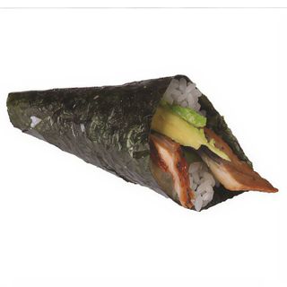 Temaki de aguacate con anguila 