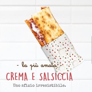 Pizzetta crema di pecorino e Salsiccia