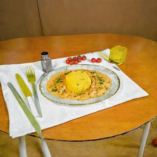 Ciulama de pui cu mamaliga