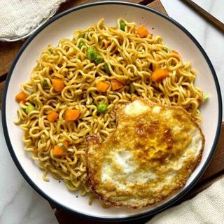 Noodles and eggs combo