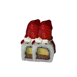 88. Uramaki De Salmón Y Fresa (4 Pzs.)