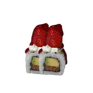 88. Uramaki De Salmón Y Fresa (4 Pzs.)