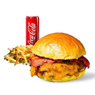 Menù double SMASH BACON CHEESEBURGER