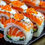 28. Rollo de hot Filadelfia (4uds.) / Hot Philadelphia roll (4 pieces)