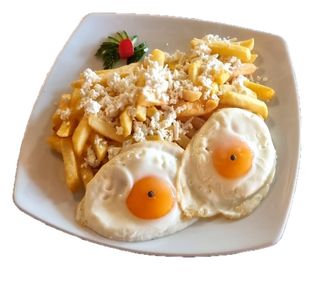 Ochiuri cu catrofi prajiti si telemea