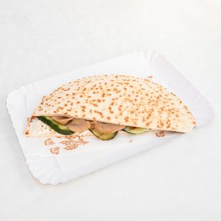 Piadina zucchine grigliate, funghi e squacquerone